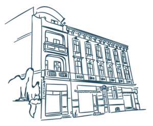 Illustration der Aussenansicht des IVT-Seminargebäudes in Potsdam Babelsberg