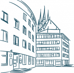 Illustration der Straße zum IVT-Seminargebäude des IVT
